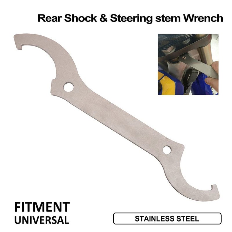YSMOTO Universal Motorcycle Rear Shock & Steering stem Wrench Spring Adjustment Tool for SX SXF YZ YZF WRF CRF KX KXF RM RMZ DRZ 125-530 - Image 2